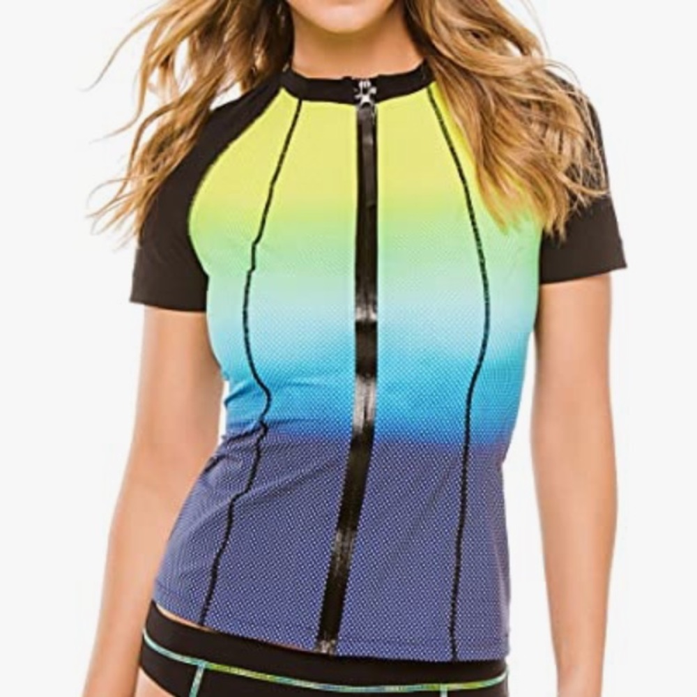 Ombré Graphic Print Rashguard - New with Tags